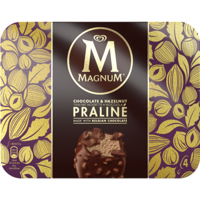 Ola Magnum hazelnoot praline 4 stuk